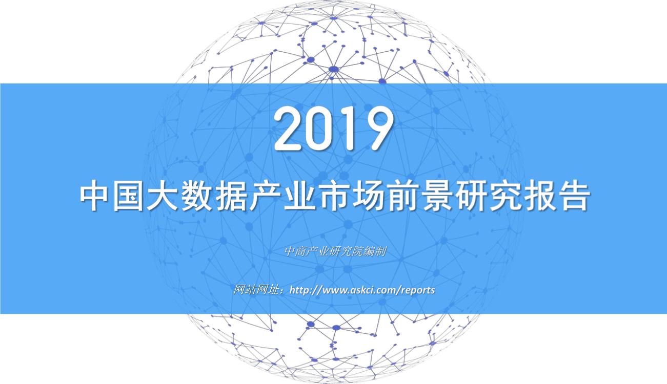 2019年中国大数据产业市场前景研究报告