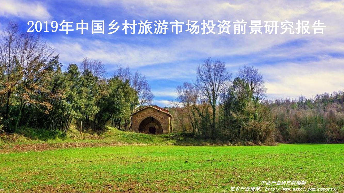 2019年中国乡村旅游市场投资前景研究报告