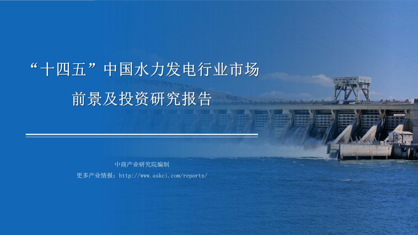 2021年“十四五”中国水电行业市场前景及投资研究报告