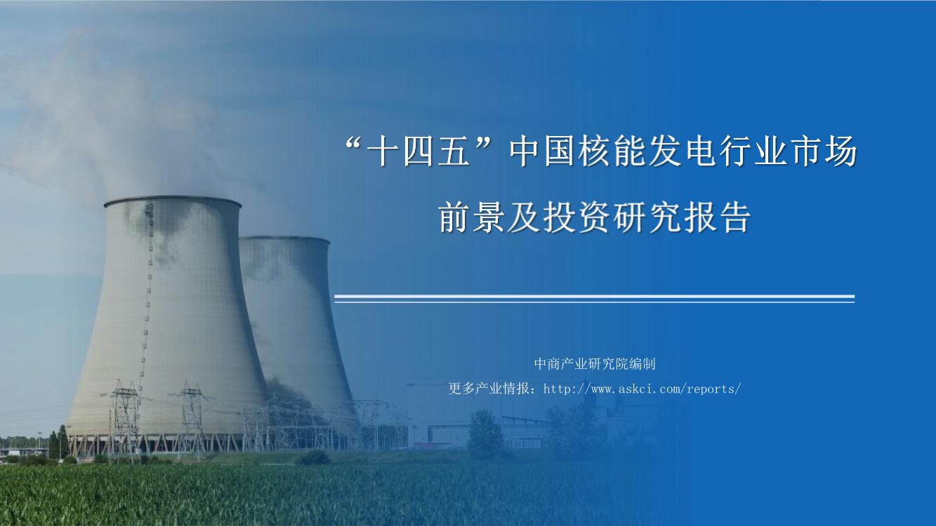 2021年“十四五”中国核电行业市场前景及投资研究报告