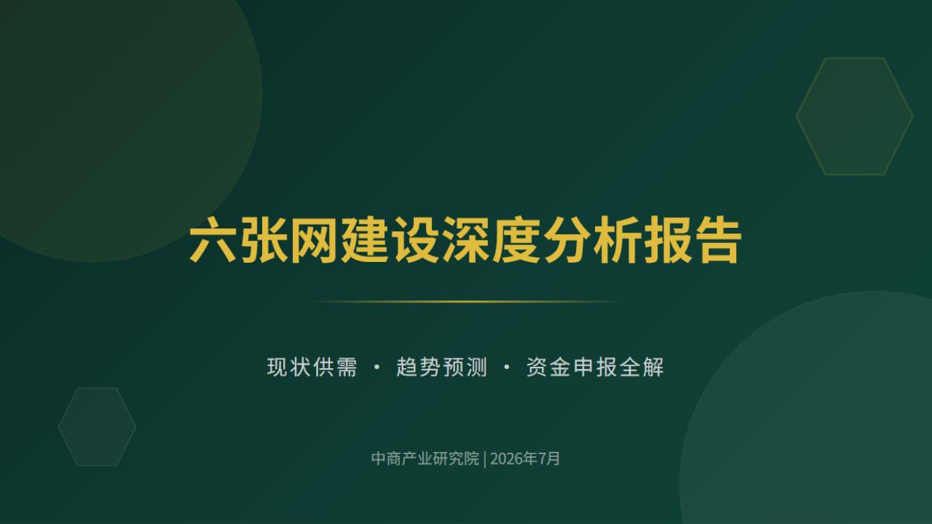 六张网建设深度分析报告：现状供需·趋势预测·资金申报全解